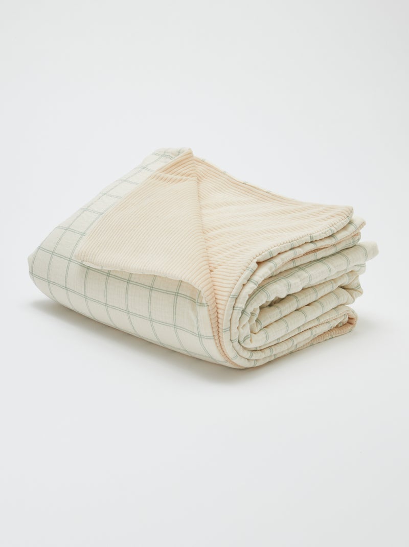 Coperta reversibile 110 x 150 cm - Kiabi Home VERDE - Kiabi