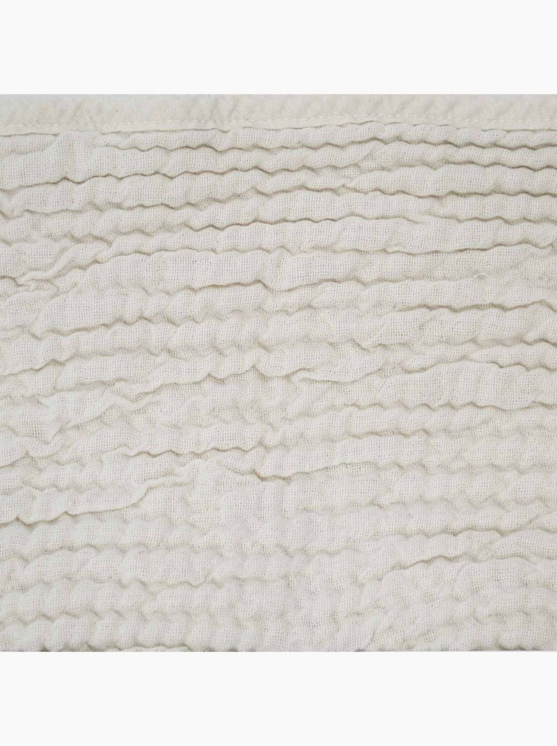 Coperta reversibile in cotone a nido d'ape Beige conchiglia - Kiabi