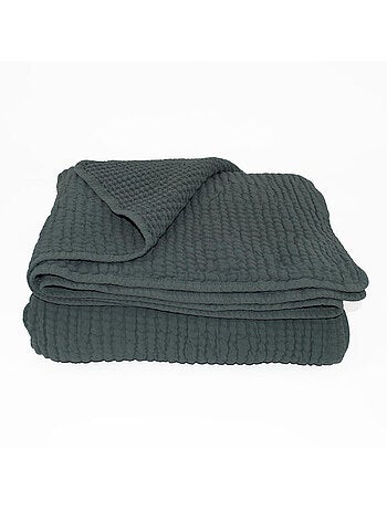 Coperta reversibile in cotone a nido d'ape