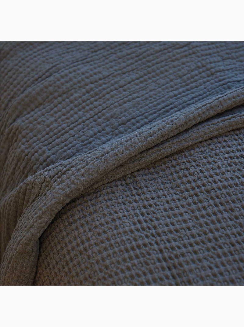 Coperta reversibile in cotone a nido d'ape Cachi - Kiabi
