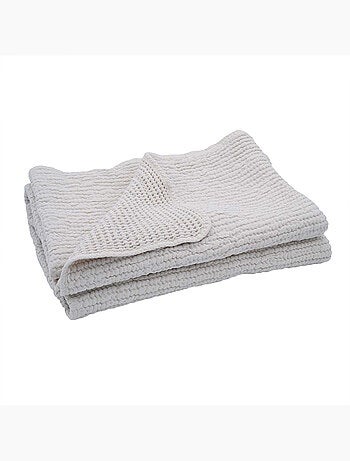 Coperta reversibile in cotone a nido d'ape