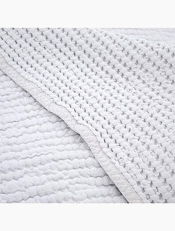 Coperta reversibile in cotone a nido d'ape
