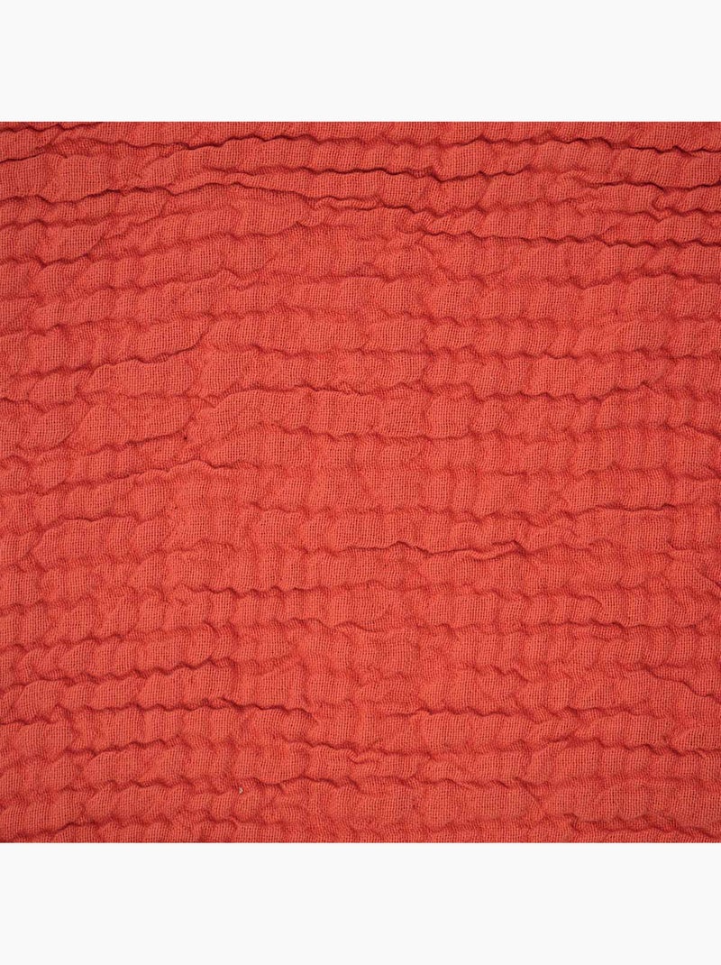 Coperta reversibile in cotone a nido d'ape Terracotta - Kiabi