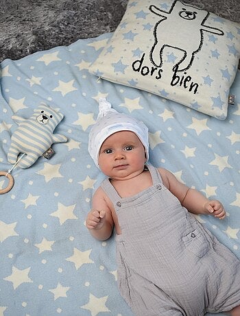 Coperta reversibile in cotone biologico gots, stelle | sevira kids | sevira kids