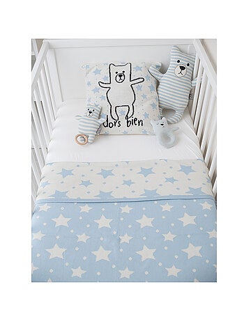 Coperta reversibile in cotone biologico gots, stelle | sevira kids | sevira kids