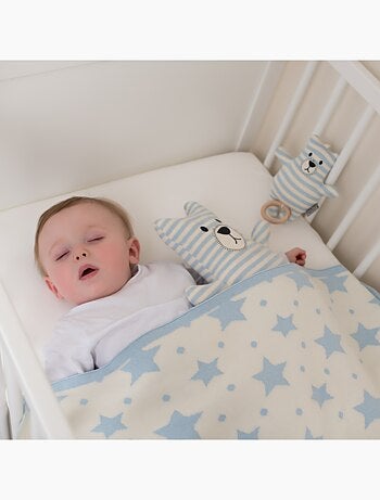 Coperta reversibile in cotone biologico gots, stelle | sevira kids | sevira kids