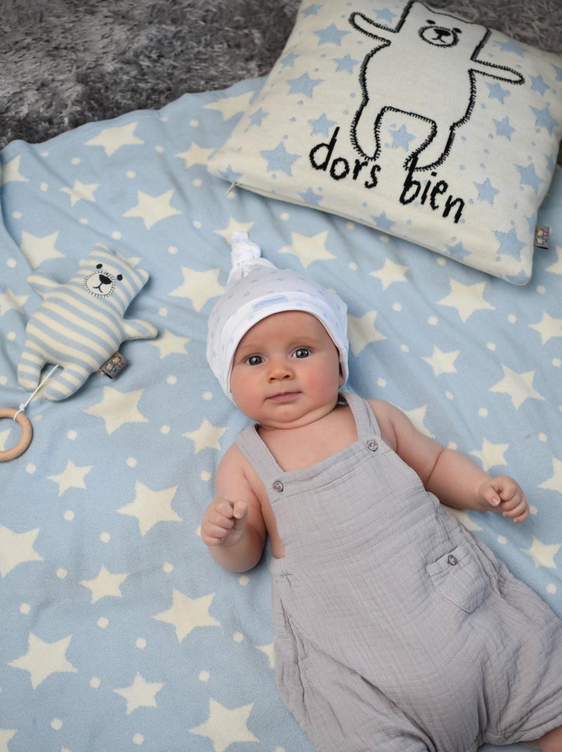 Coperta reversibile in cotone biologico gots, stelle | sevira kids | sevira kids Blu - Kiabi