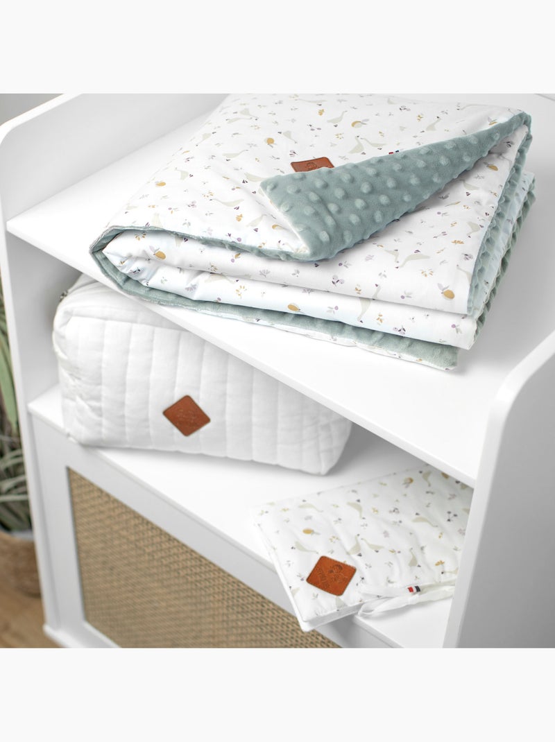Coperta reversibile in minky per bambini | sevira kids | sevira kids Verde acqua - Kiabi