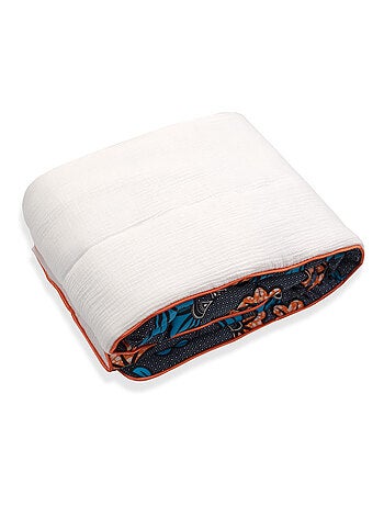 Coperta reversibile in mussola di cotone e tessuto wax | SEVIRA KIDS