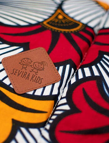 Coperta reversibile in mussola di cotone e tessuto wax | SEVIRA KIDS