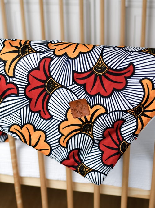 Coperta reversibile in mussola di cotone e tessuto wax | SEVIRA KIDS - Kiabi