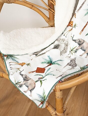 Coperta reversibile in sherpa, safari | sevira kids | sevira kids