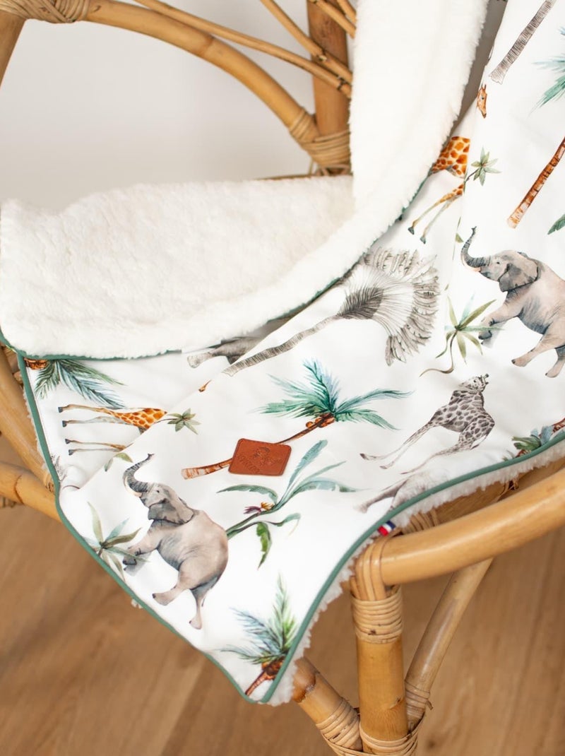 Coperta reversibile in sherpa, safari | sevira kids | sevira kids Bianco - Kiabi