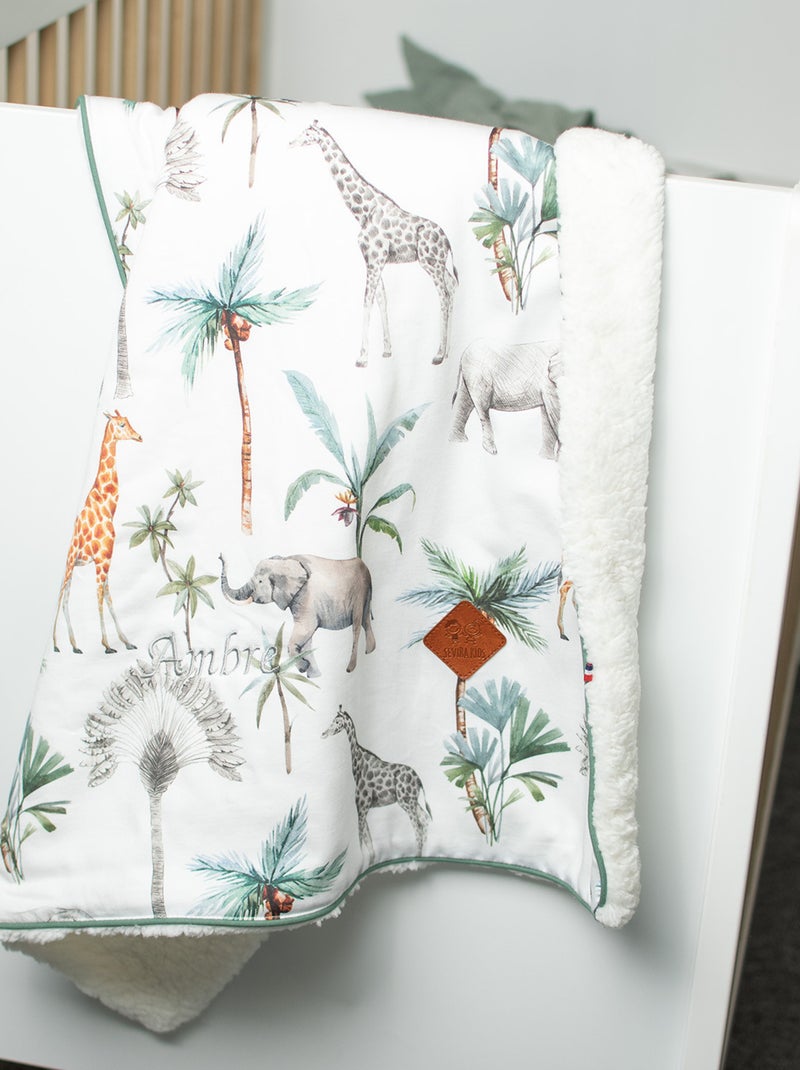 Coperta reversibile in sherpa, safari | sevira kids | sevira kids Bianco - Kiabi