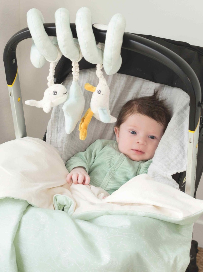Coperta reversibile per neonati al largo di Nova Ecru - Kiabi