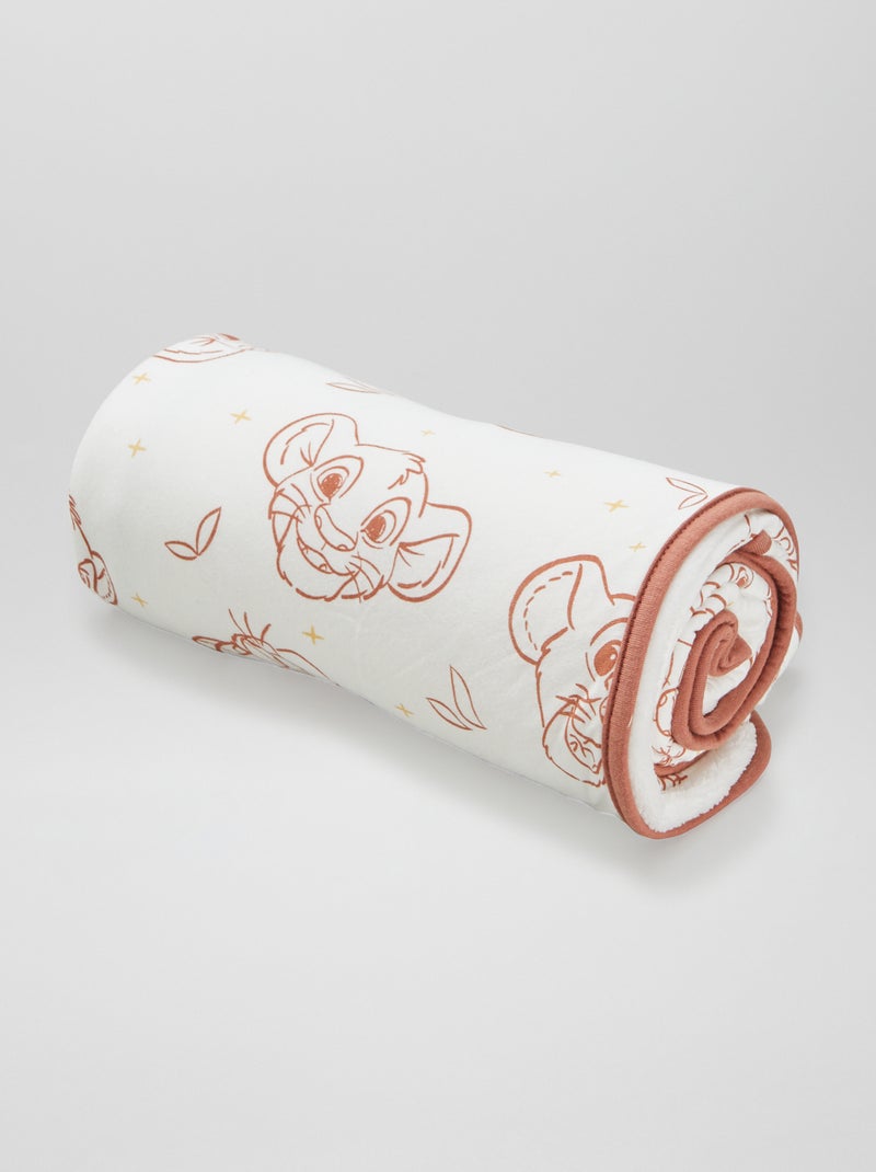 Coperta 'Simba' 'Disney' foderata in pile BIANCO - Kiabi