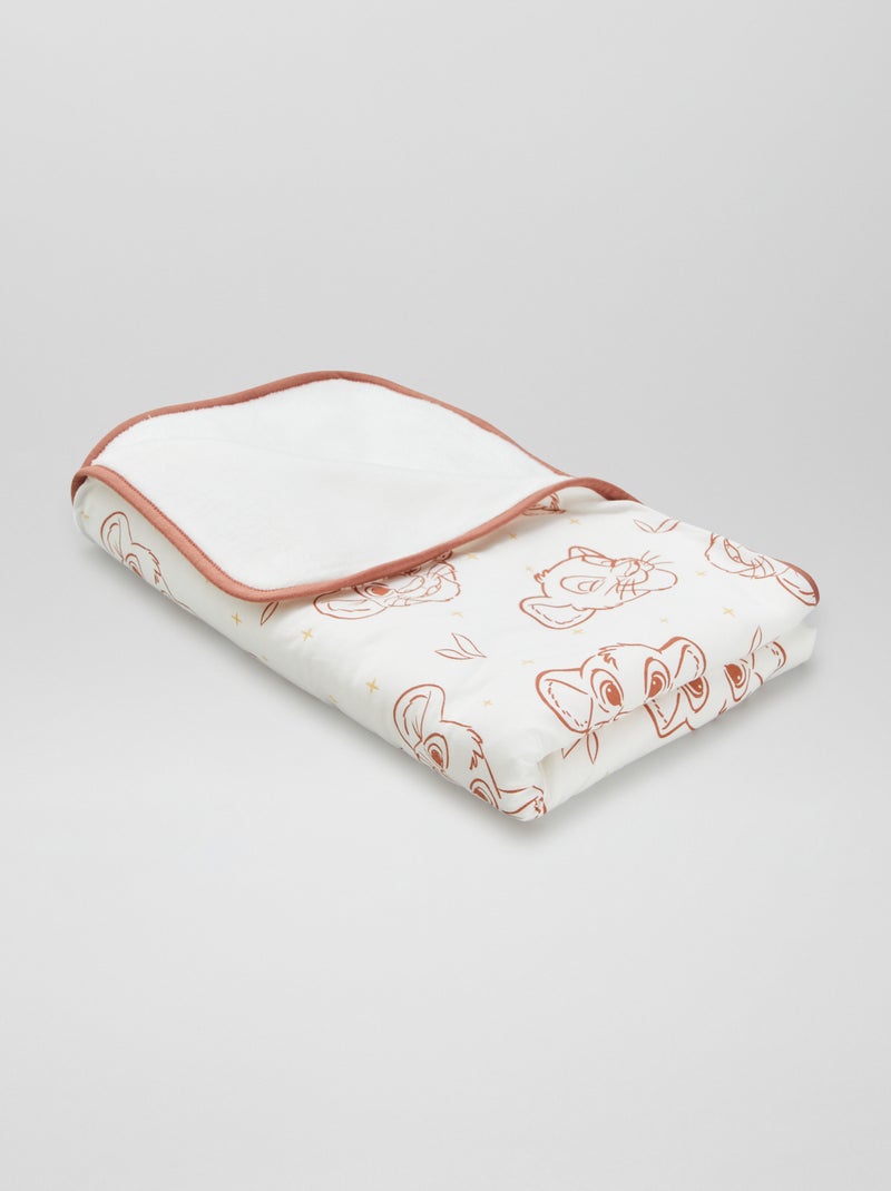 Coperta 'Simba' 'Disney' foderata in pile BIANCO - Kiabi