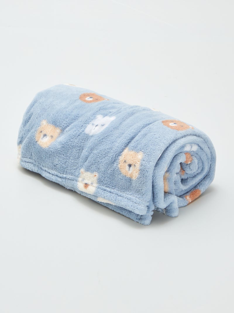 Coperta stampata con effetto pile/doudou BLU - Kiabi