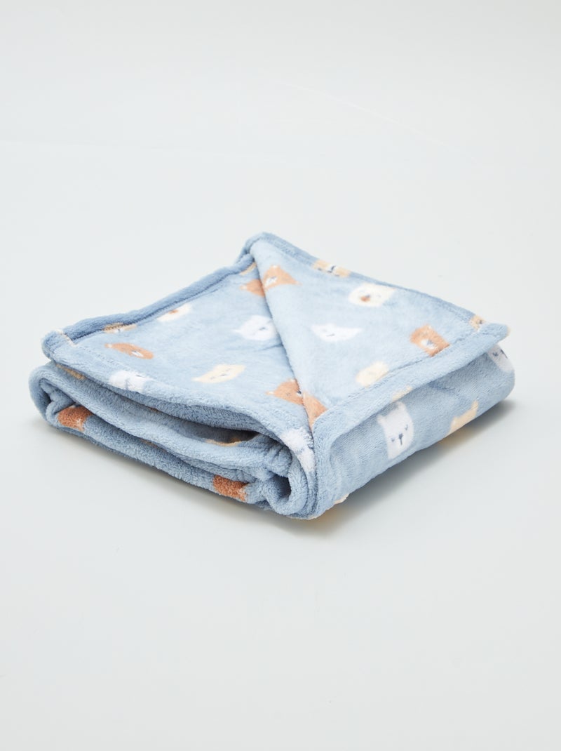 Coperta stampata con effetto pile/doudou BLU - Kiabi