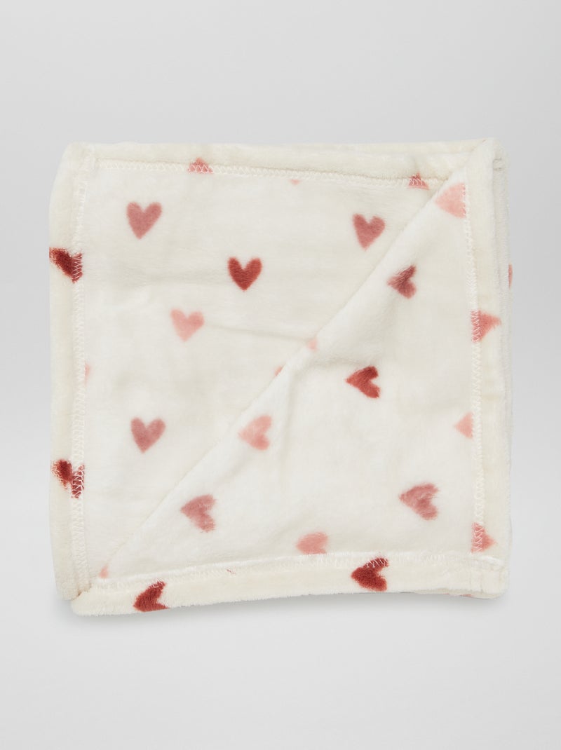 Coperta stampata con effetto pile/doudou ROSA - Kiabi