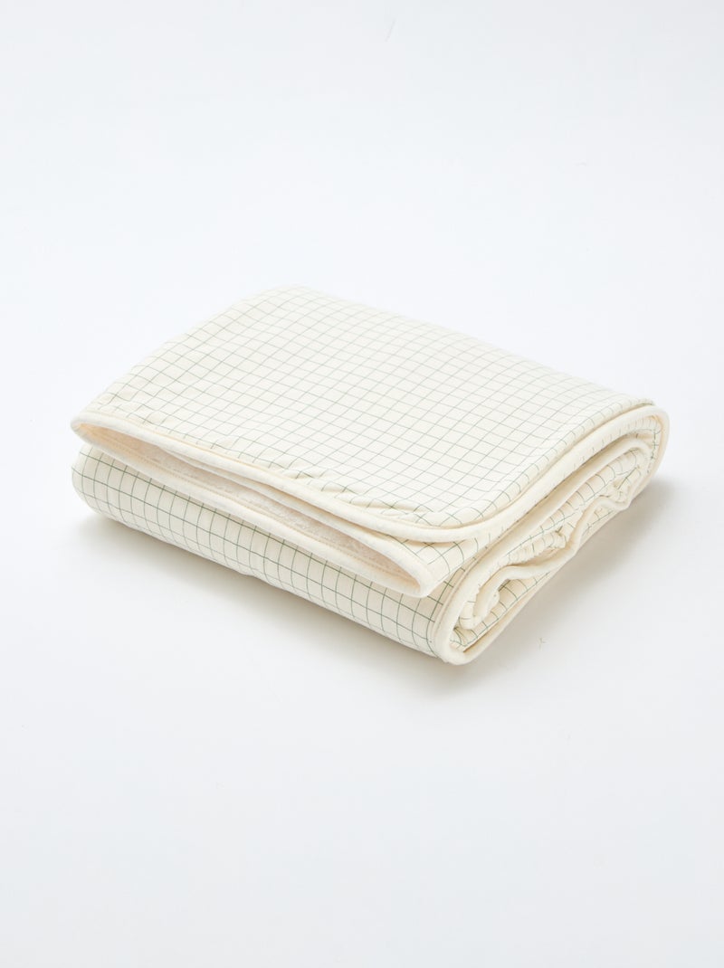 Coperta stampata con interno effetto pile Bianco - Kiabi