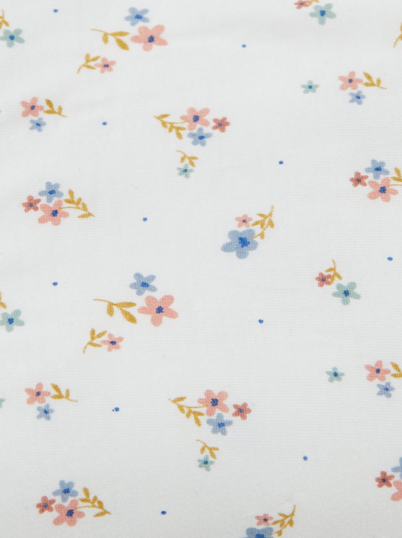 Coperta stampata con interno effetto pile BIANCO - Kiabi