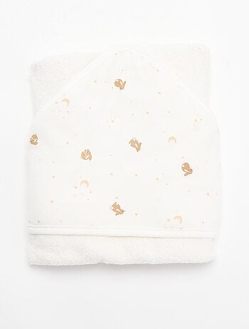 Coperta stampata in cotone jersey e pile