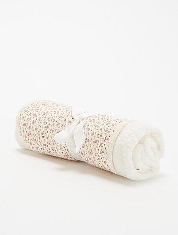 Coperta stampata in cotone jersey e pile