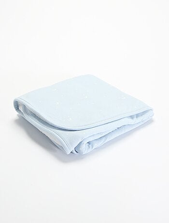 Coperta stampata in cotone jersey e pile
