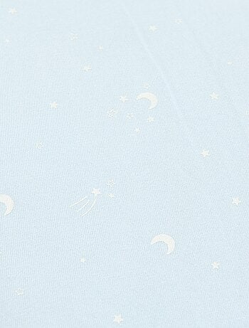 Coperta stampata in cotone jersey e pile