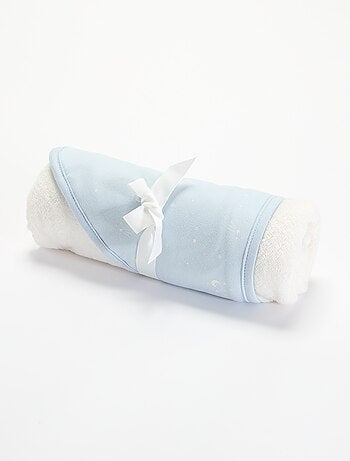 Coperta stampata in cotone jersey e pile