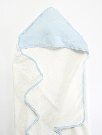 Coperta stampata in cotone jersey e pile