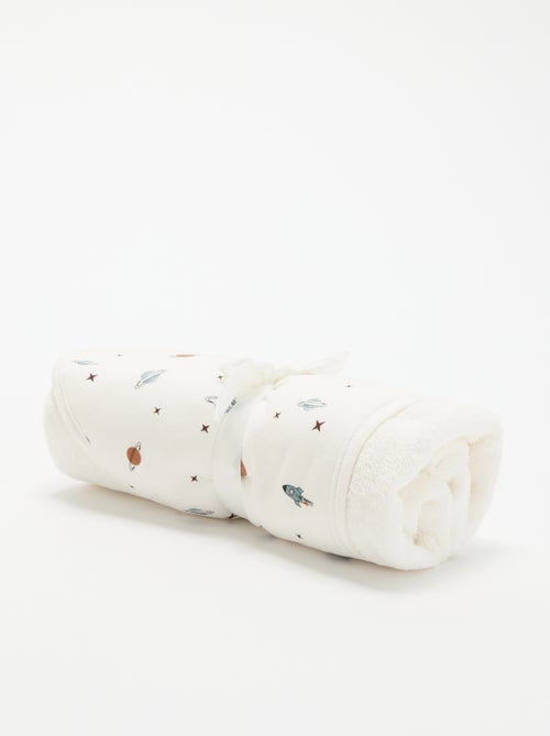 Coperta stampata in cotone jersey e pile - Kiabi Coperta stampata in cotone jersey e pile - Kiabi