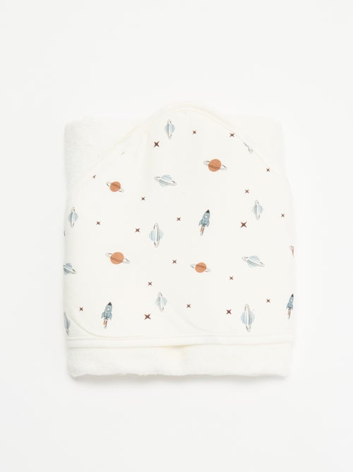 Coperta stampata in cotone jersey e pile - Kiabi Coperta stampata in cotone jersey e pile - Kiabi
