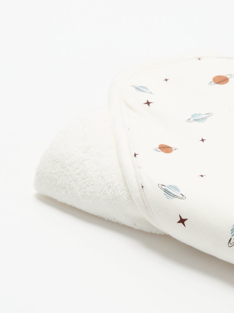 Coperta stampata in cotone jersey e pile Blu - Kiabi
