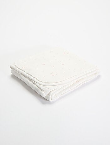 Coperta stampata in cotone jersey e pile