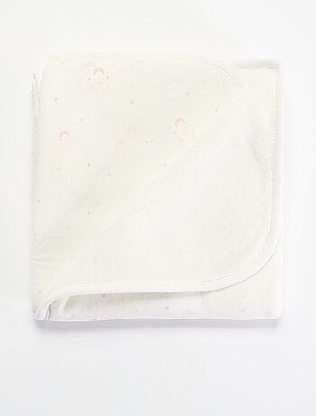 Coperta stampata in cotone jersey e pile