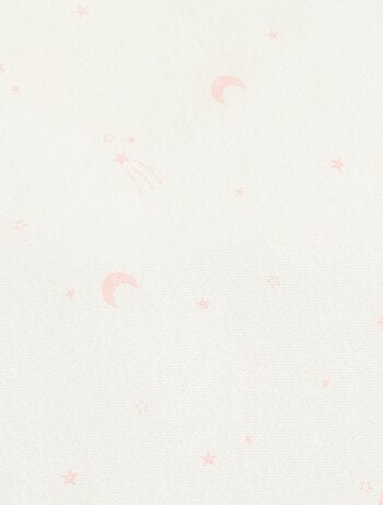 Coperta stampata in cotone jersey e pile