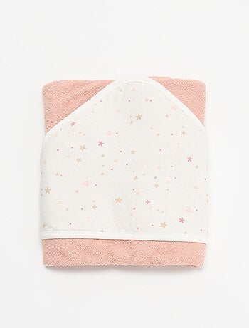 Coperta stampata in cotone jersey e pile