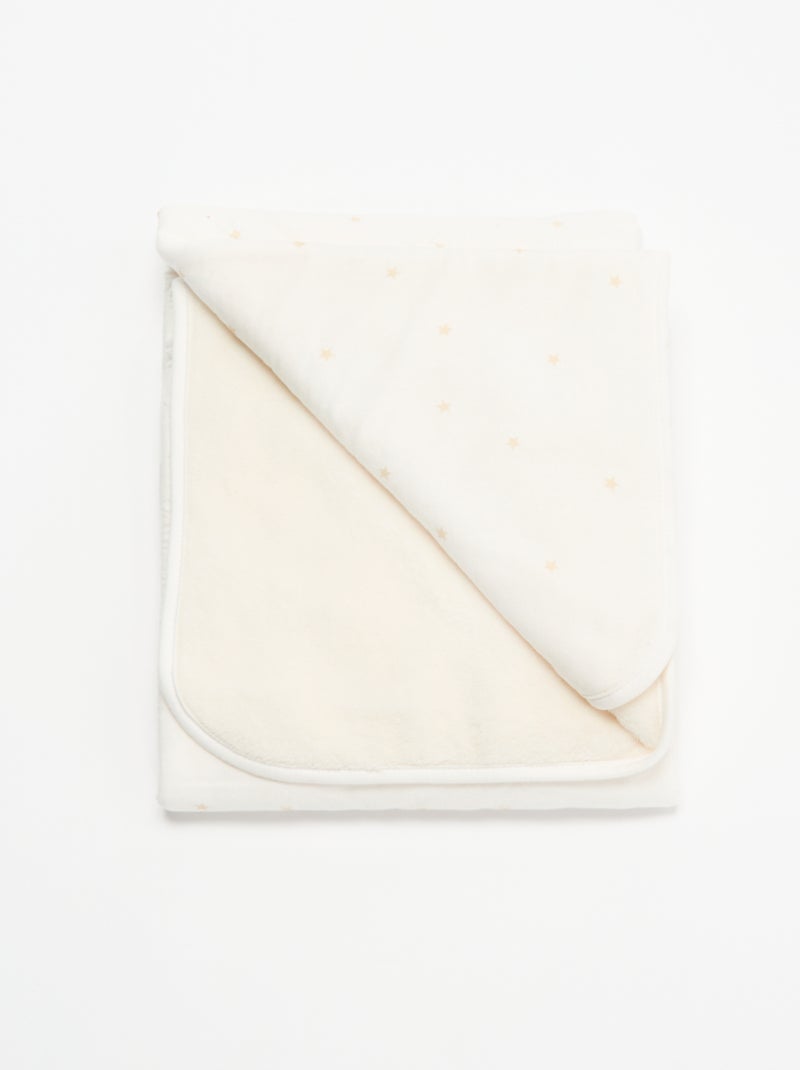 Coperta stampata in pile Bianco - Kiabi