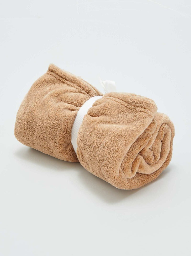 Coperta tinta unita pile BEIGE - Kiabi