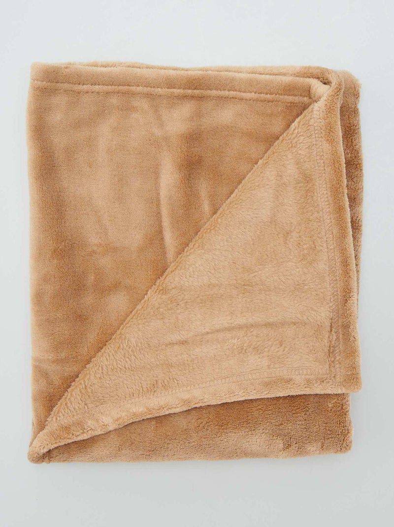 Coperta tinta unita pile BEIGE - Kiabi