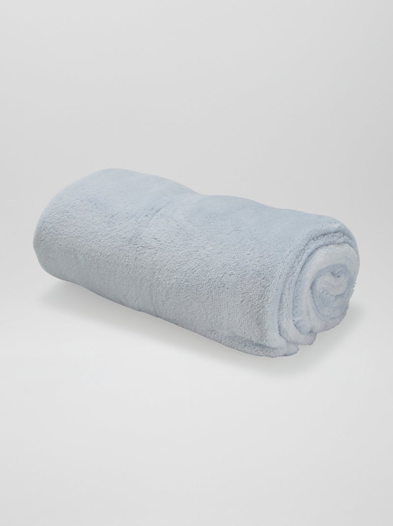 Coperta tinta unita pile BLU - Kiabi