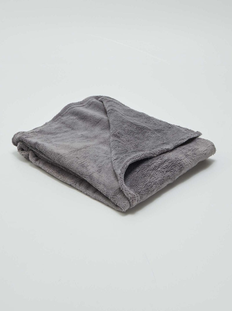 Coperta tinta unita pile GRIGIO - Kiabi