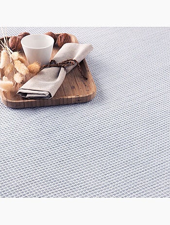Coperta tipo Plaid, tessuto strutturato in filato tinto a rilievo a nido d'ape, con frange - Gamusi