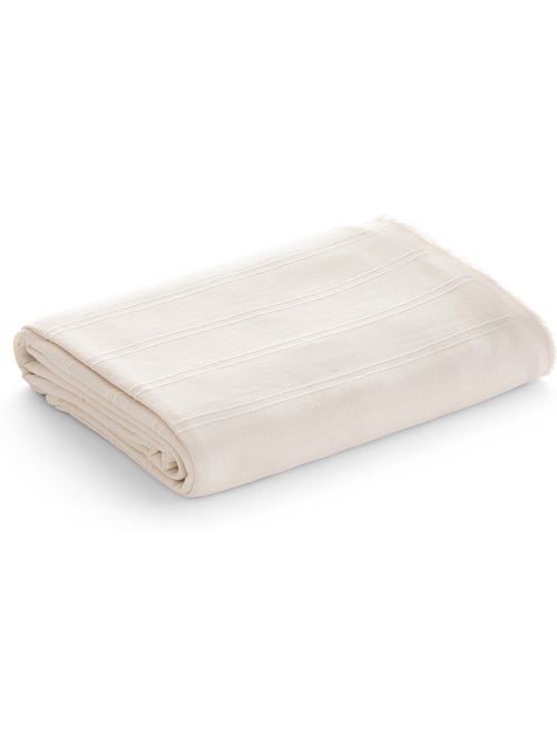 Coperta tipo Plaid, tessuto strutturato in filato tinto, con bordo rifinito - Gamusi - Kiabi
