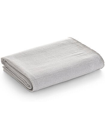 Coperta tipo Plaid, tessuto strutturato in filato tinto, con bordo rifinito - Gamusi