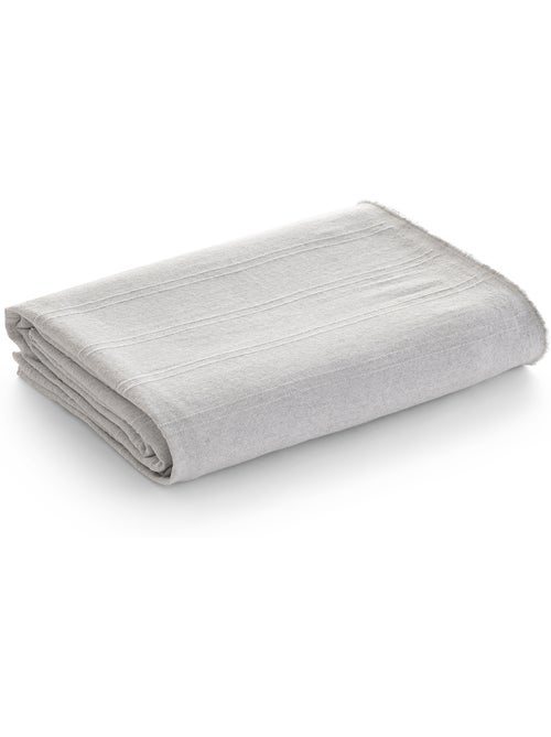 Coperta tipo Plaid, tessuto strutturato in filato tinto, con bordo rifinito - Gamusi - Kiabi
