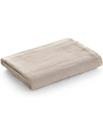 Coperta tipo Plaid, tessuto strutturato in filato tinto, con bordo rifinito - Gamusi