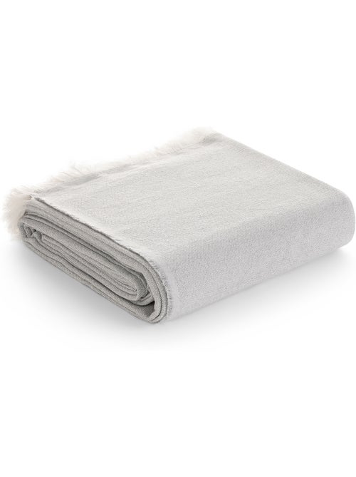 Coperta tipo Plaid, tessuto strutturato in filato tinto, con frange - Gamusi - Kiabi Coperta tipo Plaid, tessuto strutturato in filato tinto, con frange - Gamusi - Kiabi